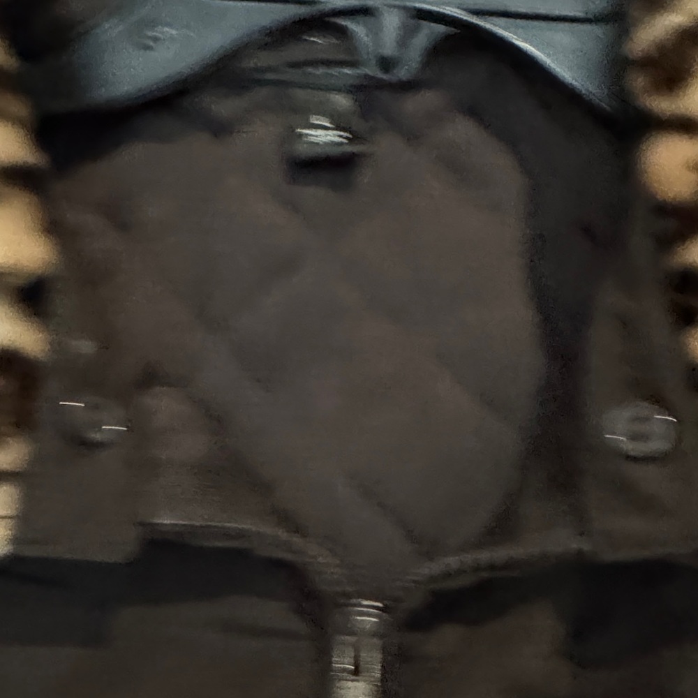 I.N. Studio Black Quilted Vest with Animal Print Collar - Picture 4 of 4